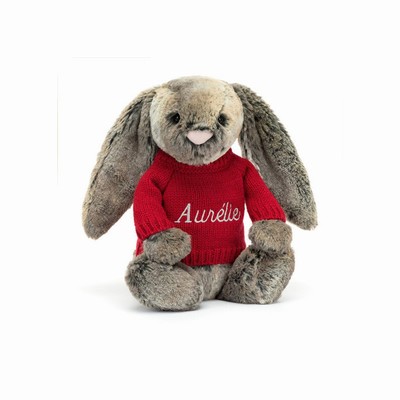 Jellycat Bashful Cottontail Konijn with Red Jumper | FW1235698